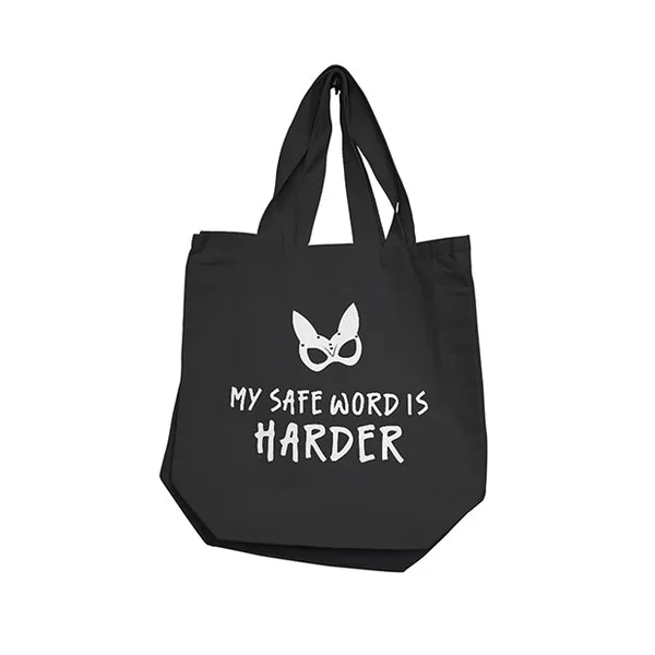 Nobu My Safe Word Is Harder Reusable Tote - Black