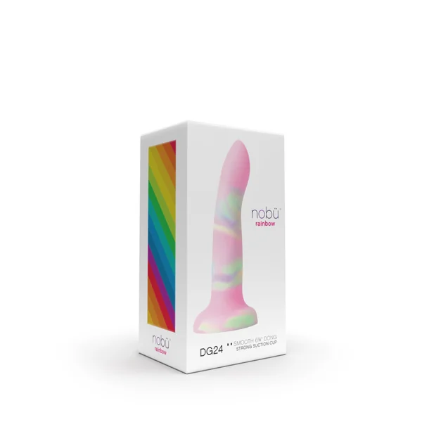 Nobü Rainbow – DG24 Medium Dildo with Suction Cup – Pink Tie-Dye