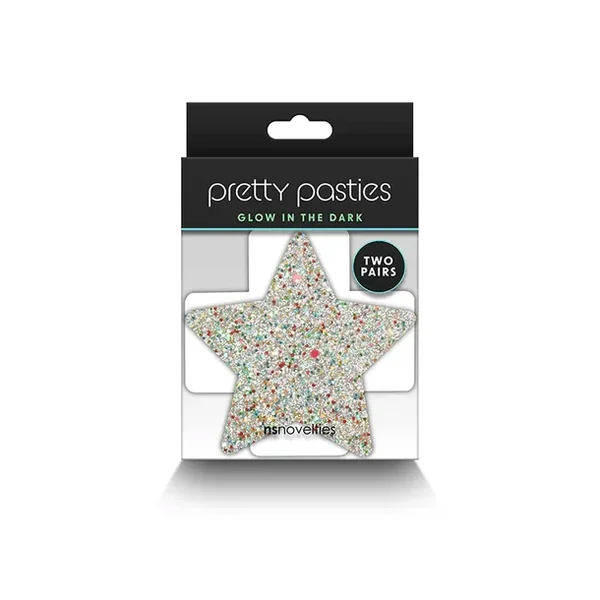 NS Novelties Pretty Pasties Glow In The Dark Star & Cross Set