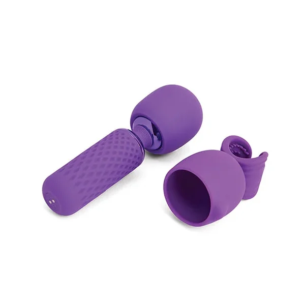 Nu Sensuelle Harlow Mini Wand w/Masturbator Attachment – Purple