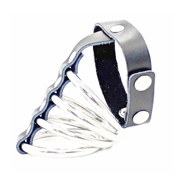 Ohmama fetish penis sheath with metal rings