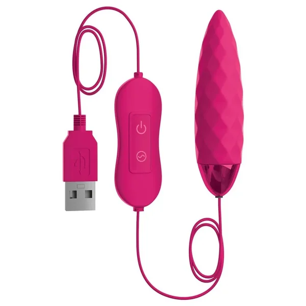 OMG! Bullets #Fun USB-Powered Silicone Vibrating Bullet – Pink