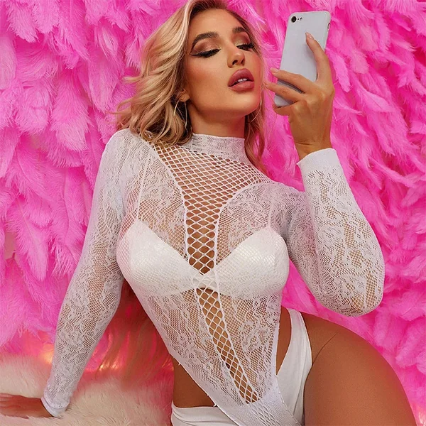 Open Back Lace Sheer