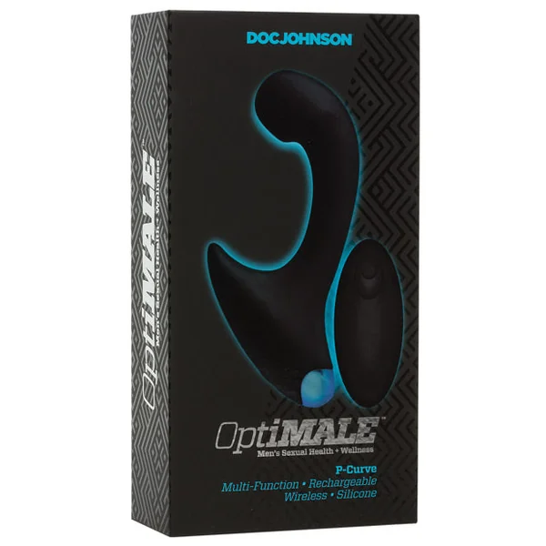OptiMale Vibrating P Massager w/Wireless Remote - Black