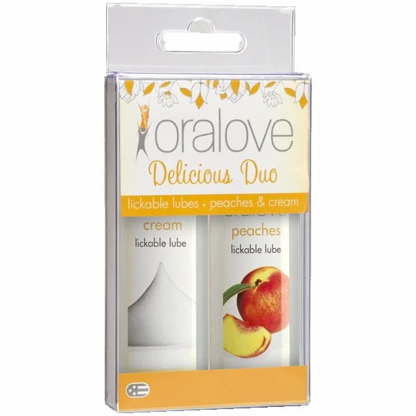 ORALOVE 2 PACK LUBE PEACHES & CREAM
