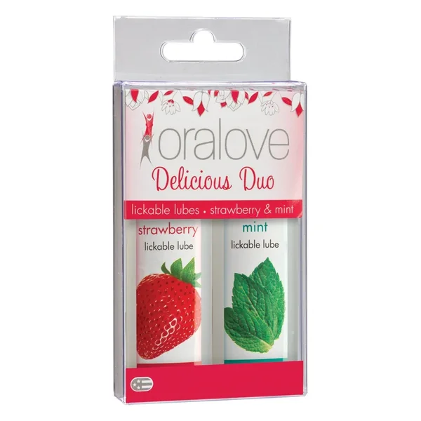 Oralove Delicious Duo Flavored Lube – Strawberry & Mint