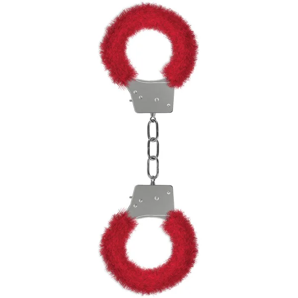 Ouch! Beginner's Furry Handcuffs - Red
