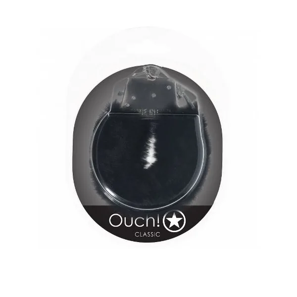 OUCH! CLASSIC FLUFFY HANDCUFFS BLACK