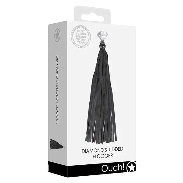 Ouch Diamond Studded Whip by Shots