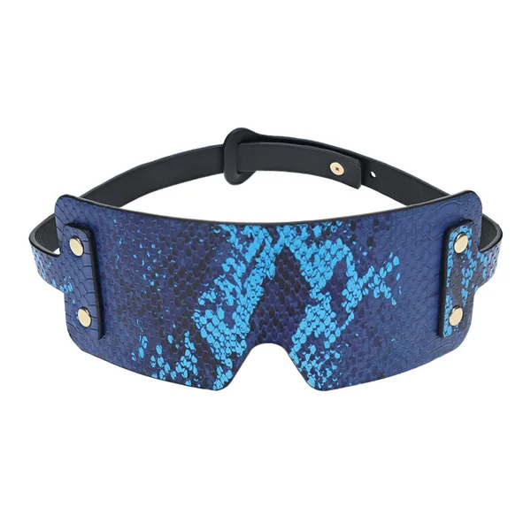 Ouch! Florence Holographic Snake Print Faux Leather Blindfold