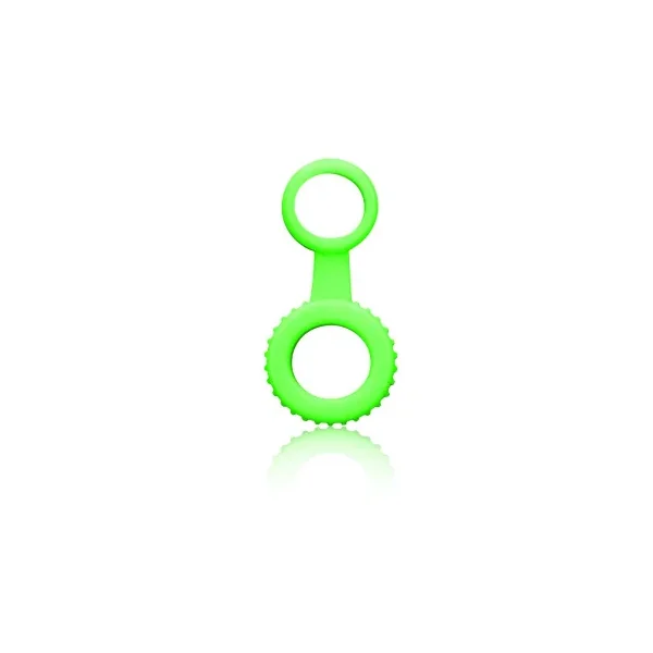 Ouch! Glow in the Dark Cock Ring & Ball Strap, Neon Green