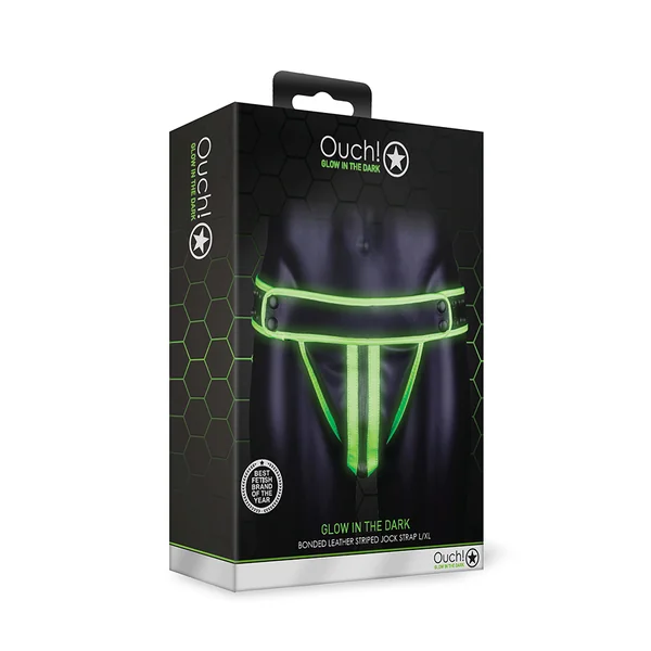 Ouch! – Glow In The Dark Striped Jockstrap