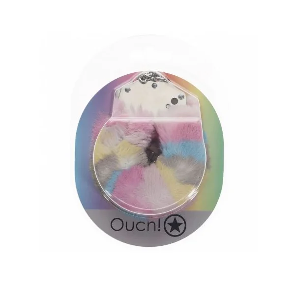 OUCH! HEAVY DUTY FLUFFY HANDCUFFS – MULTICOLOR 2