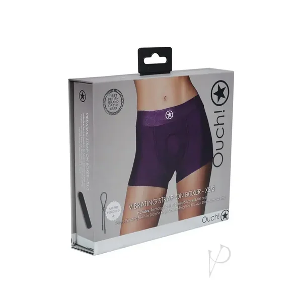 Ouch Vibe Strap On Boxer XS/SM Purple