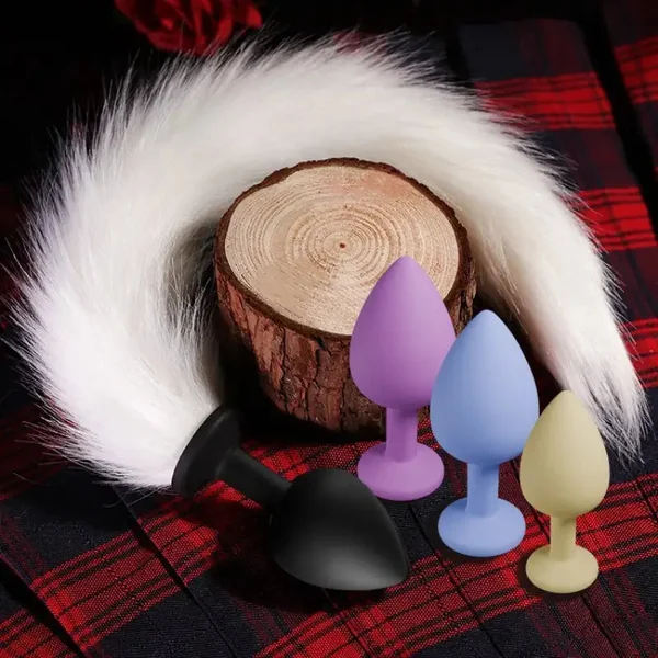 Outing SM Supplies Fox Tail Anal Plug For Posterior Masturbation Adult Toy
