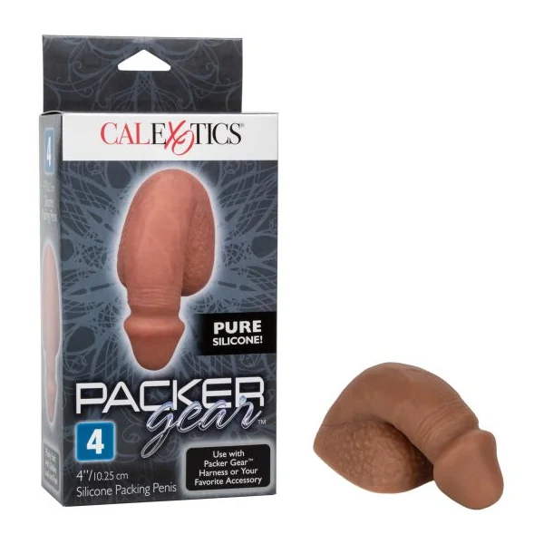 Packer Gear – 4″ Silicone Packing Penis – Brown