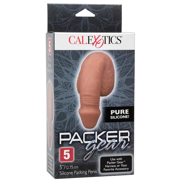 Packer Gear 5"/12.75 cm Silicone Packing Penis - Brown