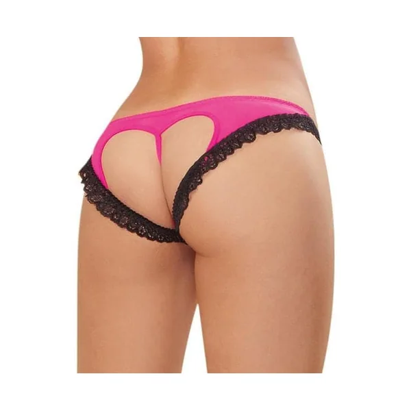 Panty - Medium - Hot Pink- Black