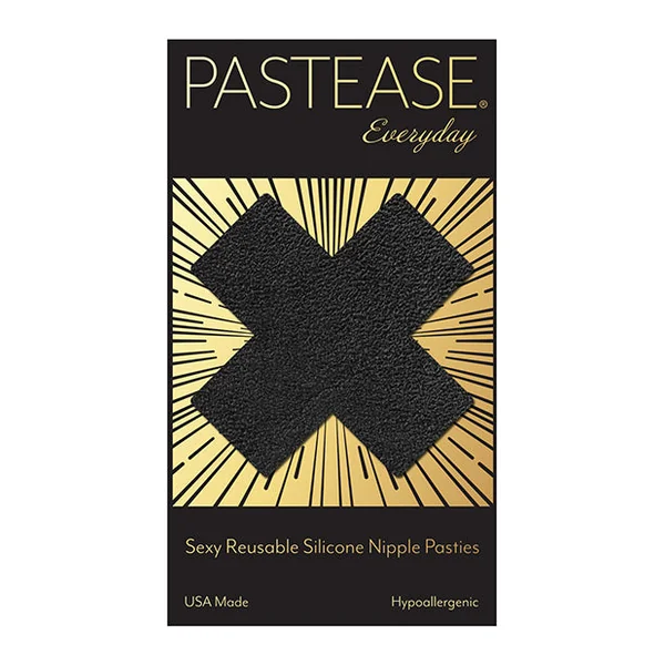 Pastease Reusable Luxury Suede Cross - Black O-s