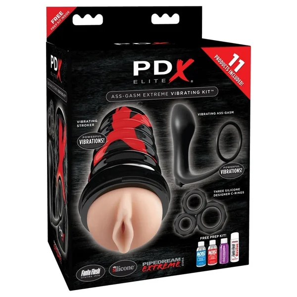 PDX Elite Ass Gasm Extreme Vibrating Kit Masturbator by Pipedream Products®