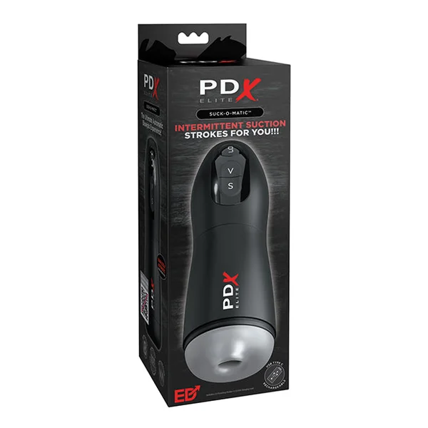 PDX Elite Suck-O-Matic Vibrating Stroker - Frosted/Black
