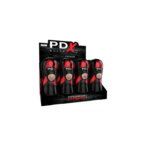 PDX ELITE VIBRATING STROKER 12PC DISPLAY