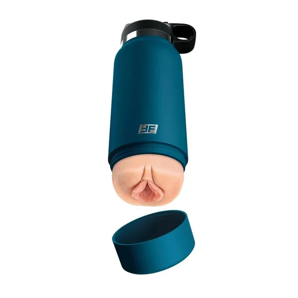 PDX Plus Fuck Flask Private Pleaser Pussy Stroker – Vanilla/Blue