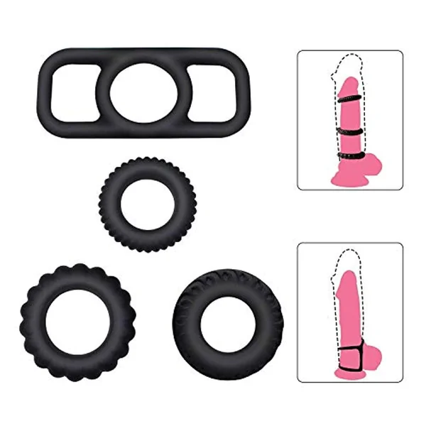 Penis Ring Adjustable Silicone Penis Glans Ring