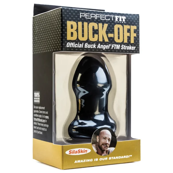 Perfect Fit Buck Off Buck Angel Ftm Stroker - Black