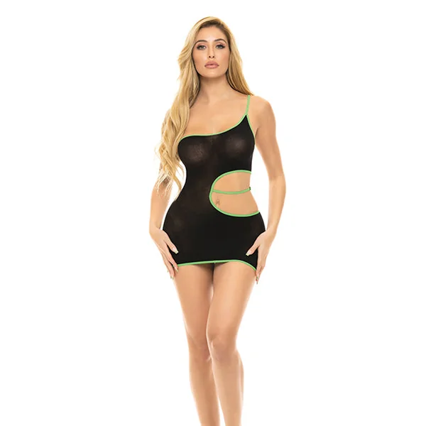 Pink Lipstick All You Need Cut Out Dress Black O/s