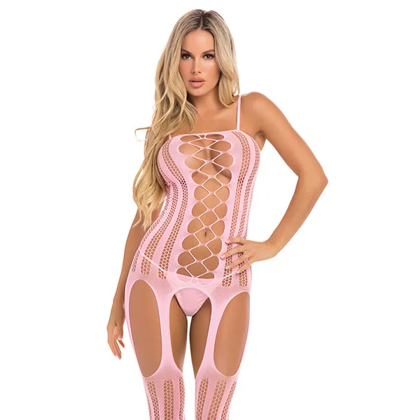 Pink Lipstick Fake News Bodystocking