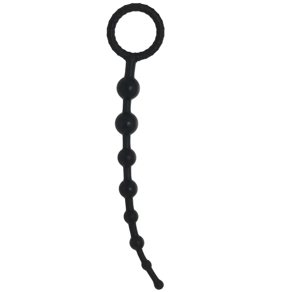 PinkCherry Graduated Anal Beads in Black