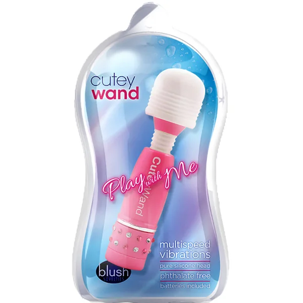 Play with Me Cutey Wand Pink Vibrating Mini Massage Wand