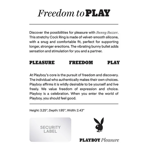 Playboy Pleasure Bunny Buzzer Cock Ring – Deep Teal