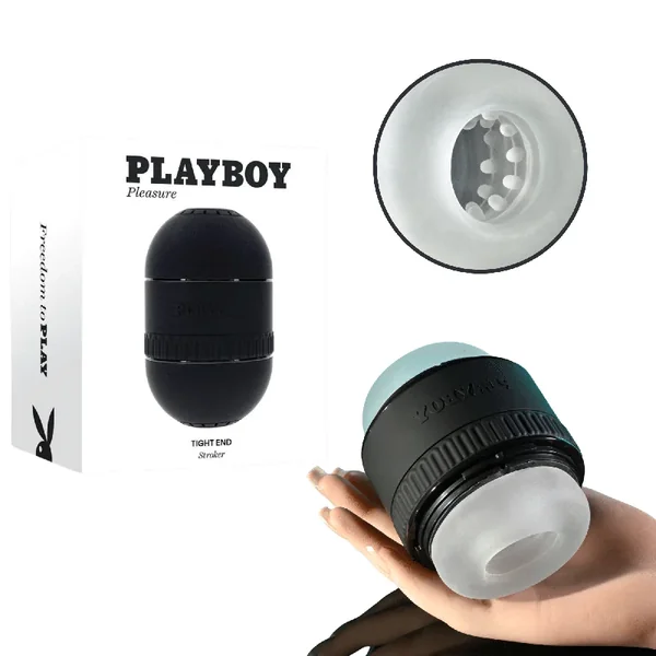 Playboy Tight End Squeeze Stroker Realistic Male Non-Vibrating Masturbation Cup