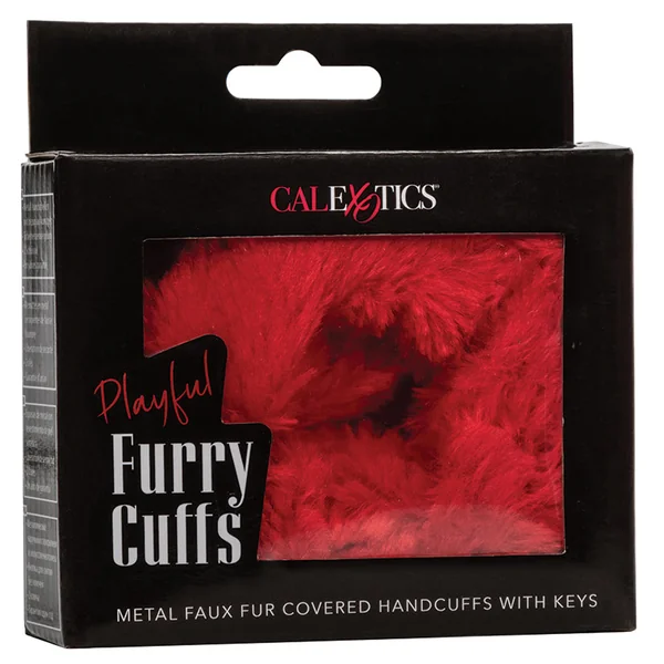 Playful Furry Cuffs - Red