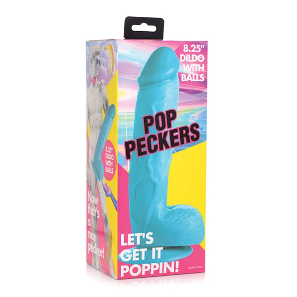 Pop Peckers 8.25" Dildo W/balls