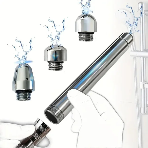 Portable 3-in-1 Aluminum Enema Shower Kit Handheld Cleaner Colon Flushing