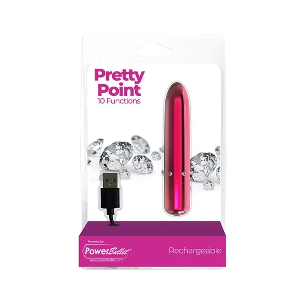POWER BULLET PRETTY POINT 4IN 10 FUNCTION BULLET PINK