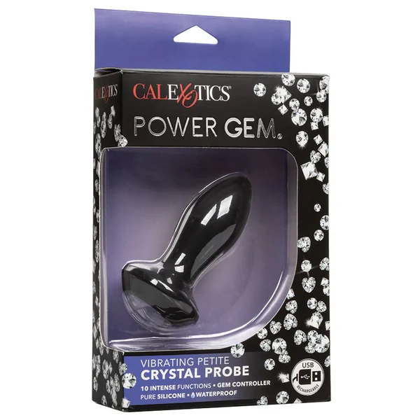 Power Gem Vibrating Petite Crystal Probe - Black