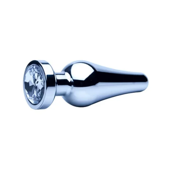 Precious Metals Smooth Silver Butt Plug-Medium