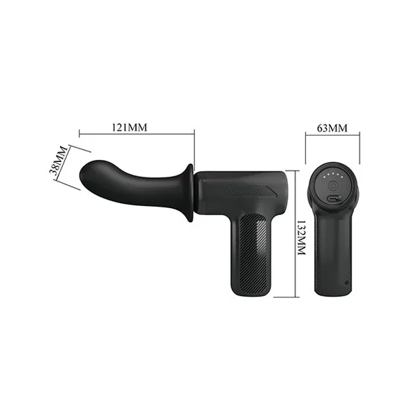 Pretty Love DJ Doctor Thrusting Gun Massager – Black