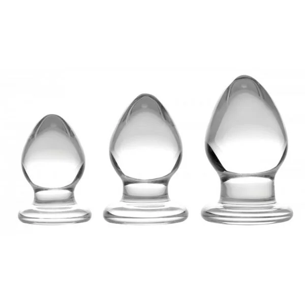 Prisms Triplets Graduated Glass Anal Plug Set