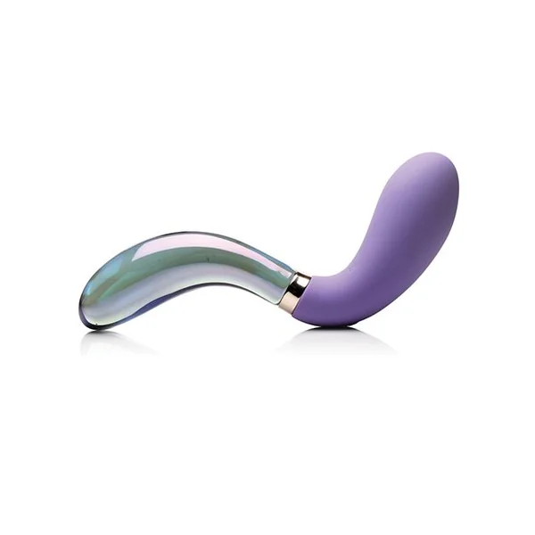 Prisms Vibra-Glass 10x Pari Dual Ended Wavy Silicone/Glass Vibrator