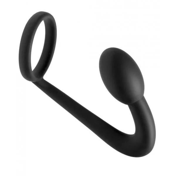 Prostatic Play Silicone Cock Ring Anal Plug No. 1