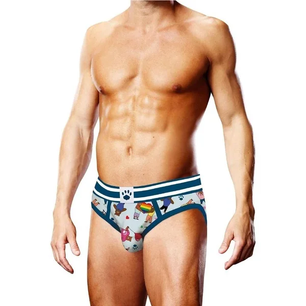 Prowler Bears with Hearts Brief – Large – Blue