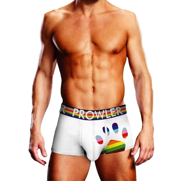 Prowler White Oversized Paw Trunk – XL – White/Rainbow
