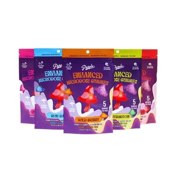 Purple Enhanced Microdose Gummies 600mg 5ct Sour Grape