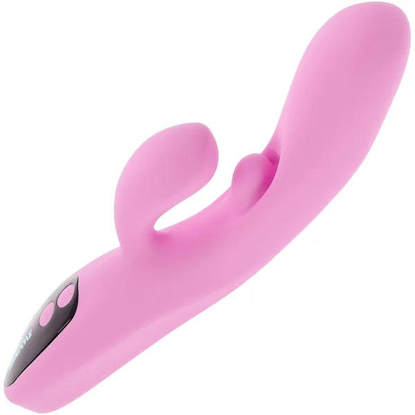Push The Button Silicone Rabbit Vibrator With G-Spot Bud By Evolved Novelties