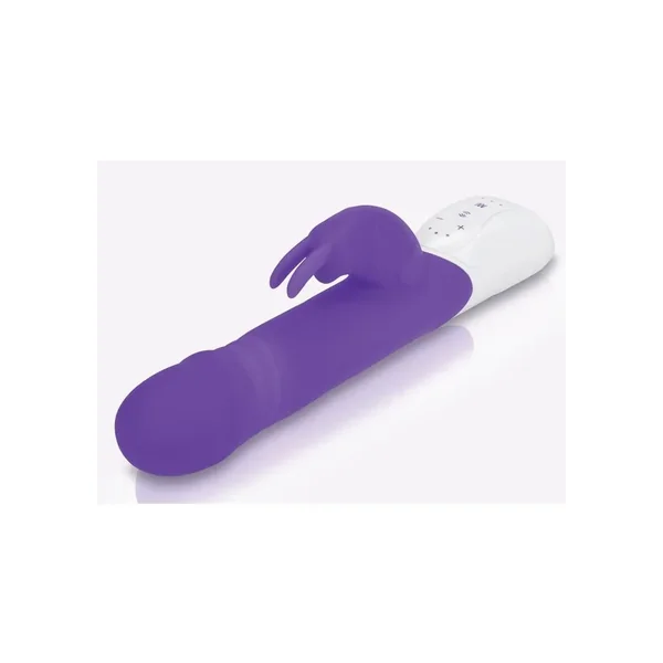 Rabbit Essentials Silicone Rechargeable Thrusting Rabbit Vibrator – Purple